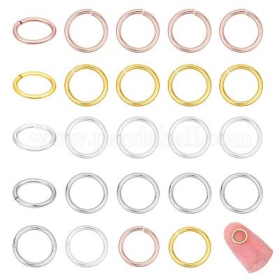 24 шт. 4 цвета s925 стерлинговое серебро открытые соединительные кольца STER-PH0003-67-1