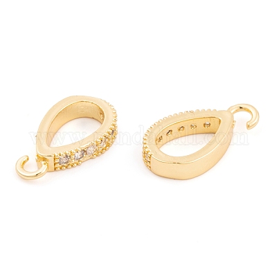 Ионное покрытие (ip) латунные подвески с микро-покрытием из прозрачного кубического циркония KK-O146-04G-1