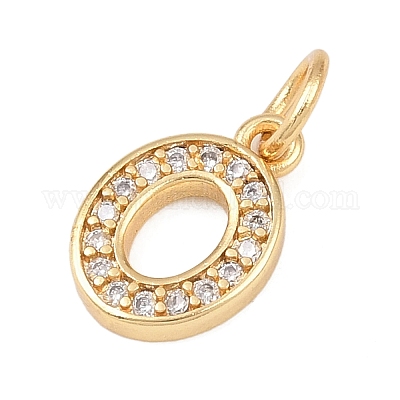 Латунные микропаве прозрачные кубические циркониевые подвески KK-G544-04G-10-1