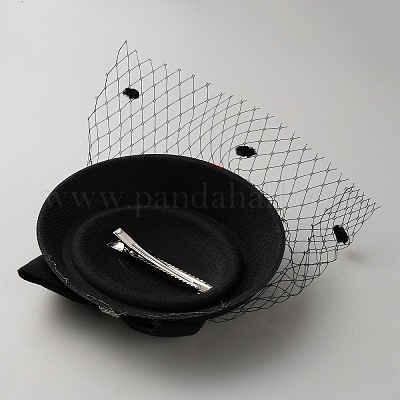 Женская шляпа-фасинатор из ткани для украшения вечеринки&nbsp;AJEW-WH0650-74-1