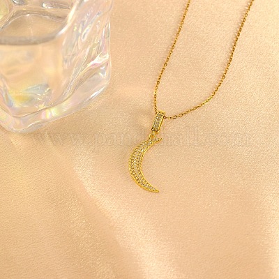 Ожерелья с подвесками из прозрачного кубического циркония и микропаве из лунной латуни FS-WGD2E00-01-1