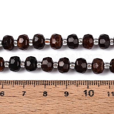 Натуральный оранжевый гранатовый бисер пряди G-N327-08A-04-1