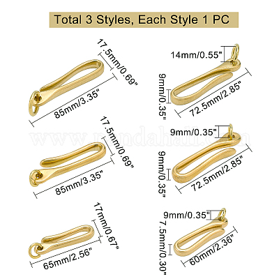 Wholesale PH PandaHall 1pcs U Shape Hook Keychain Solid Brass Keyring  Golden U-Fish Hook Keychain Ring Keychain Clasp Belt Clips Wallet Holder  Belt Clip for Women Men Key Badge Whistle ID Card