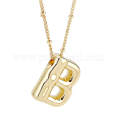 1 шт. латунная цепочка с подвесками в виде букв из сплава NJEW-LP0001-41B-G-1
