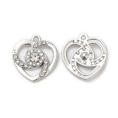 Цинк подвески Rhinestone сплава ENAM-Q500-02P-1