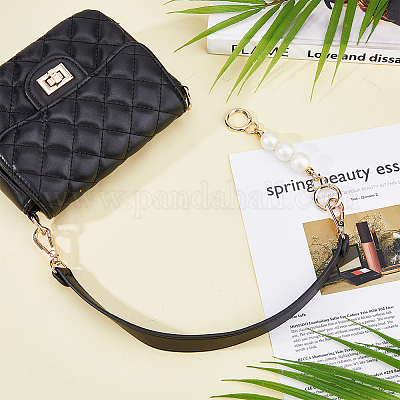 Ремни для сумок из искусственной кожи и пластиковый удлинитель из бисера из искусственного жемчуга FIND-WH0126-373A-1