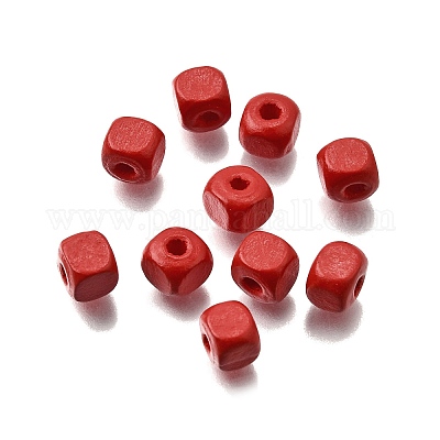 Спрей окрашены деревянные бусины WOOD-P021-01A-24-1