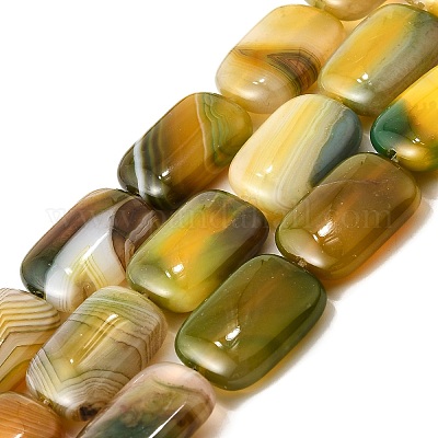 Натуральные полосатые агатовые / полосатые агатовые бусинки G-B137-B01-01K-1