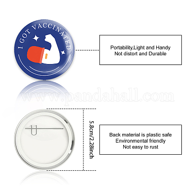 Брошь из белой жести JEWB-WH0012-049-1