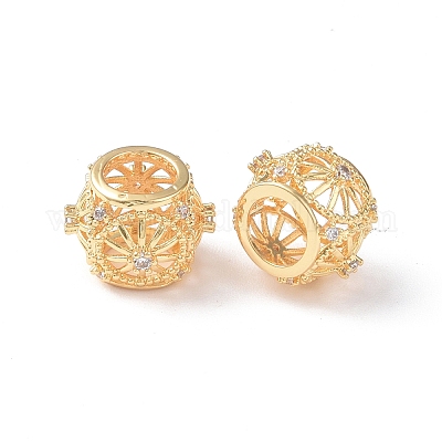 Латунные микро проложить Цирконий Европейский бисером KK-I702-37G-1