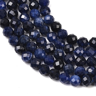 Природный содалит бисер нитей&nbsp;G-B175-D09-6mm-1