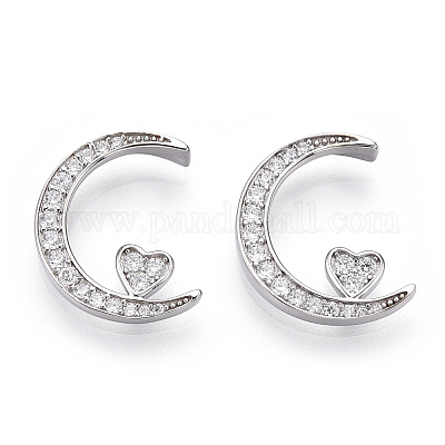 Подвески из серебра 925 пробы с родиевым покрытием и фианитами с микропаве STER-T004-35P-1