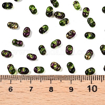 Стеклянные бусины Пикассо SEED-T006-04-19-1