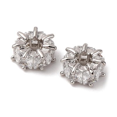 Латунные микро проложить кубического циркония бусы KK-CJC0013-07P-RS-1