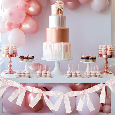 2 стиль баннеры с бантом из ткани&nbsp;AJEW-SP0002-70B-1