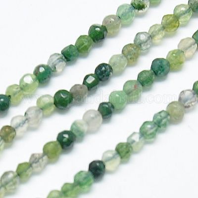 Wholesale Natural Moss Agate Beads Strands 