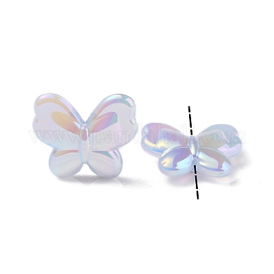 УФ-покрытие радужное радужное имитация желе акриловые бусины OACR-K003-012D-1