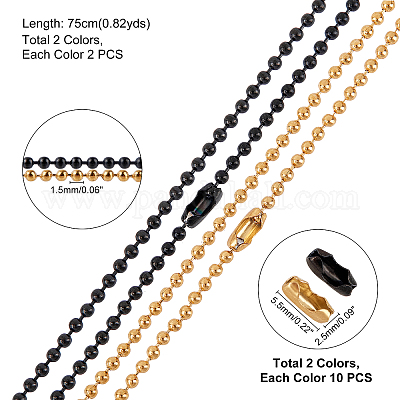 Наборы для самостоятельного изготовления ожерелья из шариковой цепи из нержавеющей стали 304 DIY-UN0001-52-1