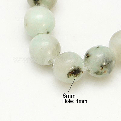 Натуральный кунжут яшма / киви нитки бусины яшмы G-G149-6mm-3-1