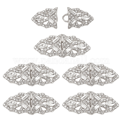 6 шт. застежки-застежки со стразами из цинкового сплава FIND-FG0003-46B-1