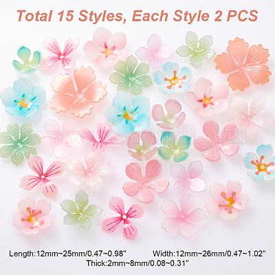 30шт 15 вида пластиковых бусин KY-GA0001-33-1