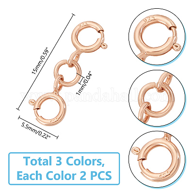 925 стерлингового серебра застежками пружинного кольца FIND-GA00002-1