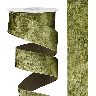 10 ярд односторонней бархатной ленты SRIB-WH0011-139-1