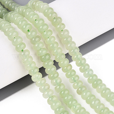 Окрашенные природные белый нефрит бисер пряди G-T139-59A-13-1