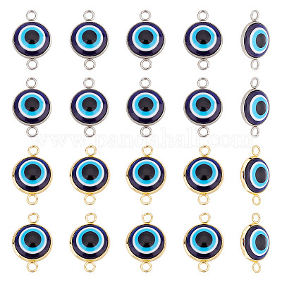 20 шт. 2 стиля подвески-соединители из смолы от сглаза FIND-AR0003-29-1
