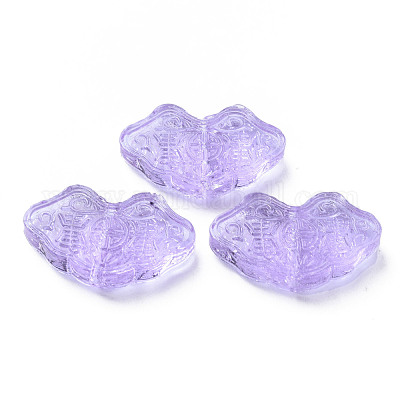 Perle di lampwork irregolari fatte a mano trasparenti&nbsp;LAMP-T017-11E-1