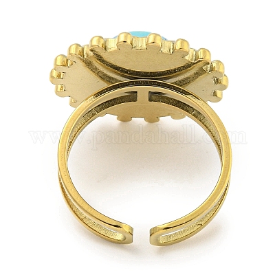 Ионное покрытие (ip) 304 нержавеющая сталь синтетические бирюзовые манжеты кольца G-Z056-08G-04-1