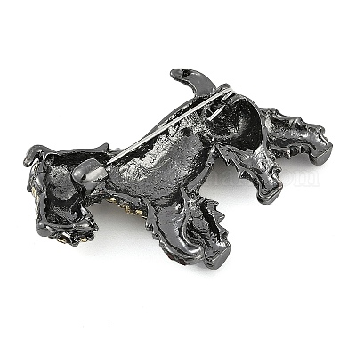 Броши в форме собаки со стразами JEWB-S030-05-1