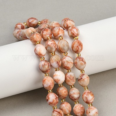 Бусы из натурального красного камня G-N342-149I-15-1