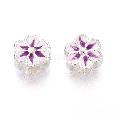 925 бусина из стерлингового серебра с эмалью STER-T008-35C-1