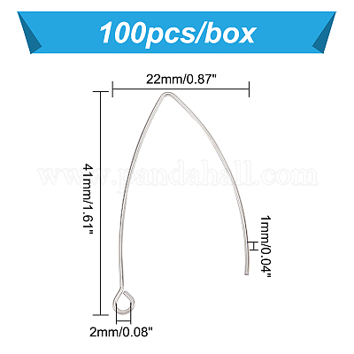 Крючки для сережек из нержавеющей стали 304 STAS-PH0018-18-1