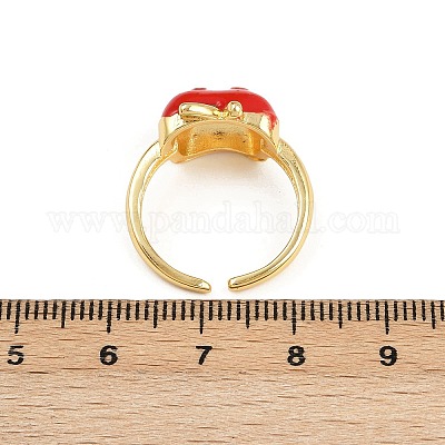 Латунные эмалевые манжеты для женщин RJEW-D326-01G-1