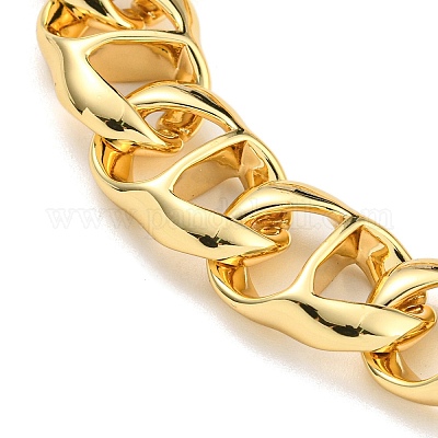 Ионное покрытие (ip) 304 нержавеющая сталь витые цепочки браслеты для женщин BJEW-A017-02G-1