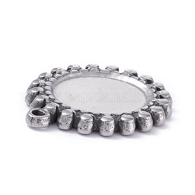 Подвески-кабошоны из не тускнеющей нержавеющей стали 304 STAS-P288-19P-1