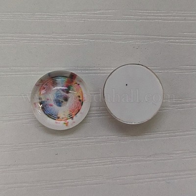 Cabochons di vetro&nbsp;GLAA-WH0025-31A-04-1