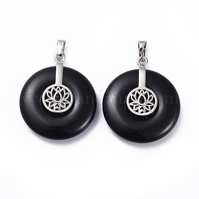 Природные подвески обсидиана G-F640-B04-1