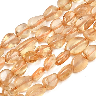 Природный цитрин бисер нитей G-C257-01-1