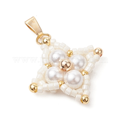 Подвески из ракушечного жемчуга и стеклянных бусин PALLOY-MZ00476-03-1