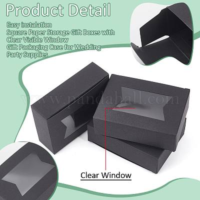 Прямоугольные складные коробки для хранения бумаги CON-WH0106-01A-02-1