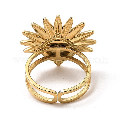 Настройки колец для открытых манжет из нержавеющей стали 304 X-RJEW-Z018-37G-1