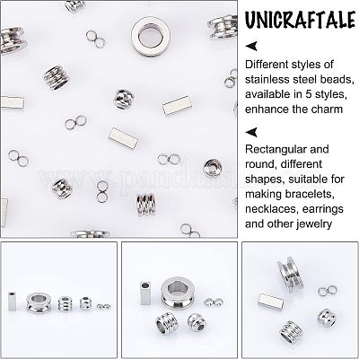 50 шт. 5 бусины из нержавеющей стали 304 STAS-UN0031-10-1