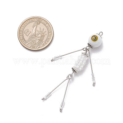 Подвески в виде человека из стеклянных бус PALLOY-MZ00997-05-1