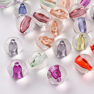 Perles en acrylique transparente&nbsp;X-TACR-S154-01A-1