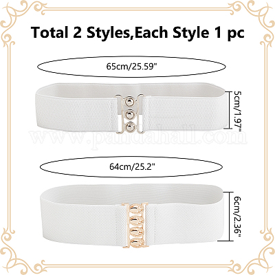 2 шт. 2 стиля полиэстеровых эластичных корсетных ремней AJEW-WR0002-19B-1
