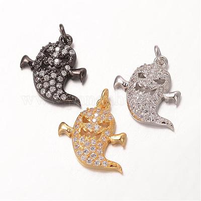 Хэллоуин латунные подвески из фианита ZIRC-K026-02-M-NR-1