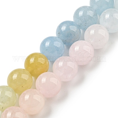 Природные морганит нитей бисера G-P503-6MM-01-1